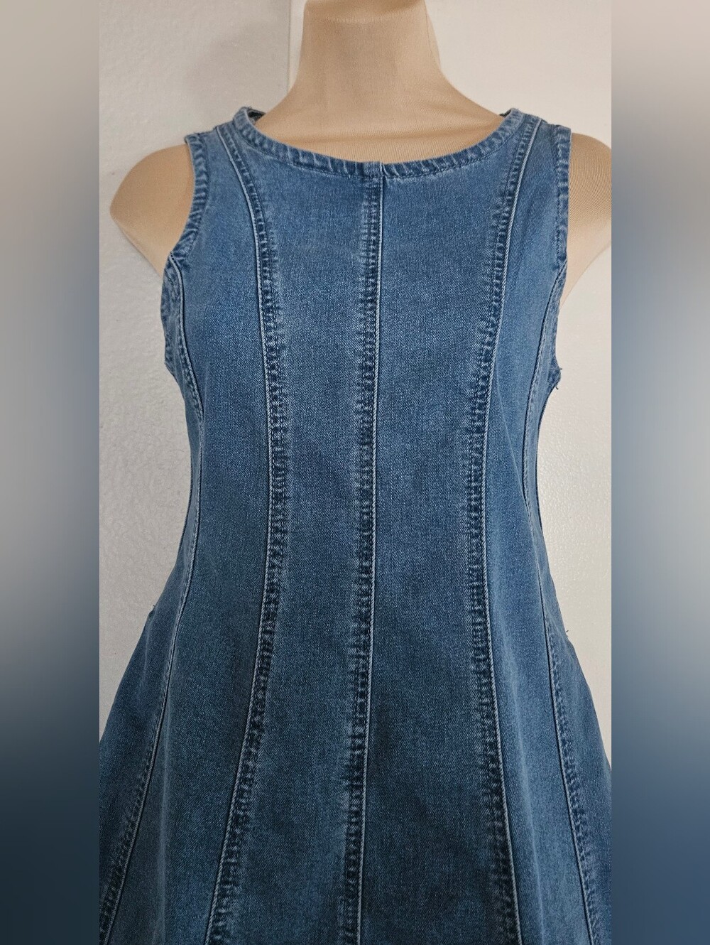 Denim/Jean Flared Dress - Picture 5 of 10
